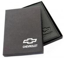Бумажник водителя Chevrolet (Шевроле) Натуральная кожа.Черный