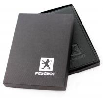 Бумажник водителя Peugeot (темно коричневая кожа)