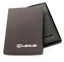 Бумажник Lexus (Лексус) Натуральная кожа.Черный