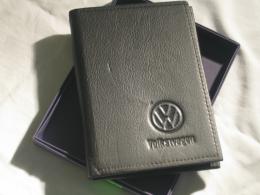 Бумажник Volkswagen (Фольксваген) Натуральная кожа. Черный