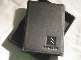 Бумажник Citroen (Ситроен) Натуральная кожа.Черный