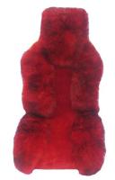 Накидка из натуральной овчины, комбинированный красный мех