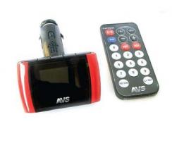 USB MP3 плеер + FM трансмиттер для автомобиля с дисплеем и пультом ДУ AVS F708А
