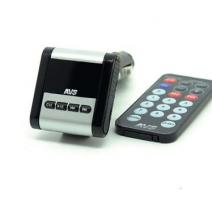 USB MP3 плеер + FM трансмиттер в автомобиль  с дисплеем и пультом ДУ(черный) AVS F506