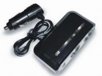 Разветвитель прикуривателя 12/24 (на 2 выхода+USB порт) CS212U со светодиодной подсветкой
