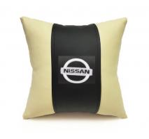 Автомобильная подушка из эко-кожи NISSAN