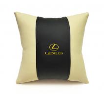 Автомобильная подушка из эко-кожи LEXUS