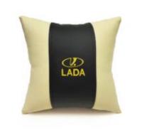 Автомобильная подушка из эко-кожи LADA
