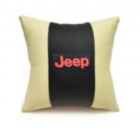 Автомобильная подушка из эко-кожи JEEP