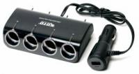  Разветвитель прикуривателя на 4 гнезда с USB 