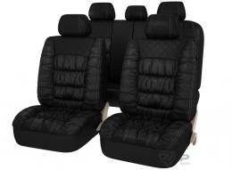 Авточехлы на сидения MAGNAT (L) Черный эко-материал с элементами драпировки