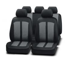 Авточехлы на сидения  (полиэстер+жакард) Черный/Серый