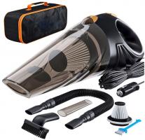 Автомобильный мощный пылесос «AUTO-GIFT» 120W, Давление 4800 Ра, с сумочкой, циклонный, для влажной и сухой уборки